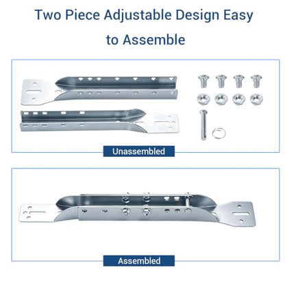 HOME MASTER HARDWARE 2 Pack Garage Door Parts Reinforcement Bracket, Adjustable Garage Door Opener Bracket, Steel Zinc Plated