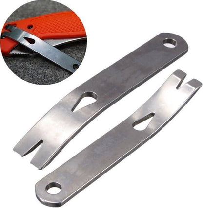 Mini Stainless Steel Pocket Pry Bar Crowbar Multifunction EDC Tool for Bushcraft and Survival