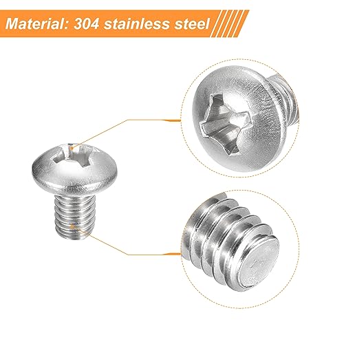 uxcell 5/16-18x1/2 Pan Head Machine Screws 304 SS Phillips Drive, 10 Pack - size: 5/16-18x1/2"