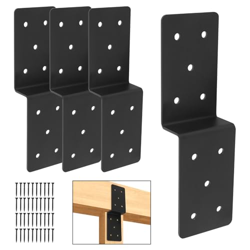 4Pcs Z Brackets,3"x 5" Connector Bracket for Wood Post to Beam Support - size: Z 5''X3''