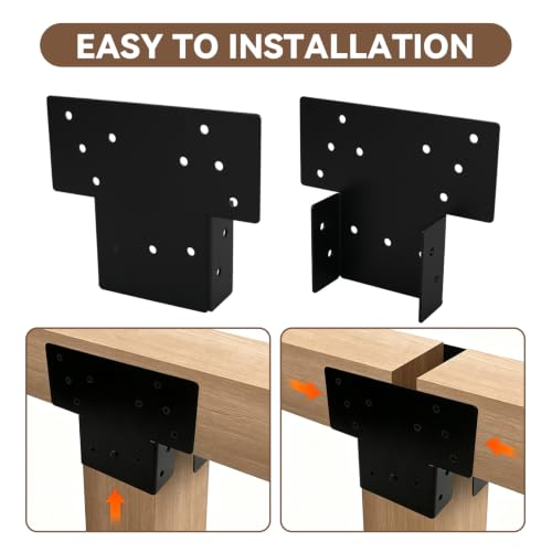 4PCS Brackets 4"x4"(Actual 3.5"x3.5") ,Joist Anchor Connector