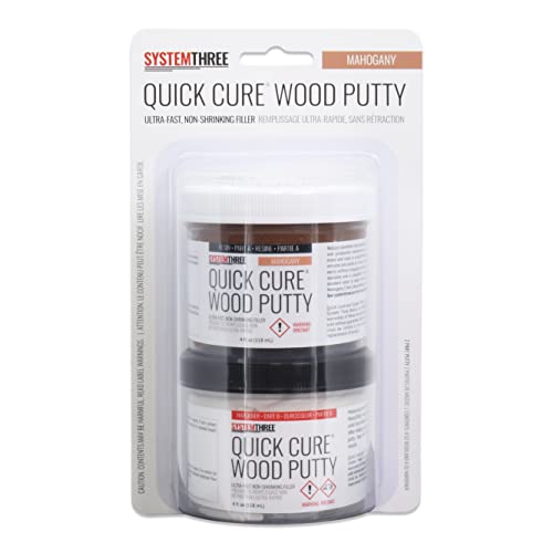 SYSTEMTHREE Quick Cure Putty, Mahogany, 8-oz Kit - color: Mahogany, size: 1 Count (Pack of 1)