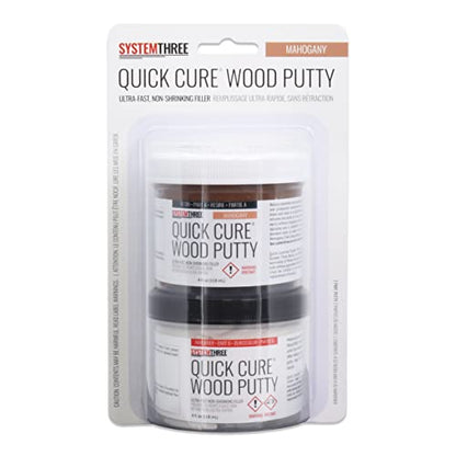 SYSTEMTHREE Quick Cure Putty, Mahogany, 8-oz Kit - color: Mahogany, size: 1 Count (Pack of 1)