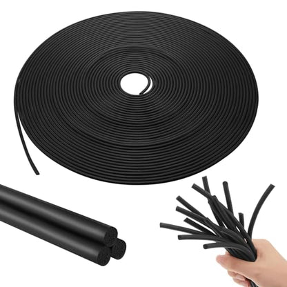 Frienda Backer Rod Foam Rubber Caulk Saver Concrete Expansion Joint Filler Weather Strip Seal for Gaps and Joints (Black,1/8 Inch X 50 ft) - color: Black, size: 1/8 Inch x 50 ft