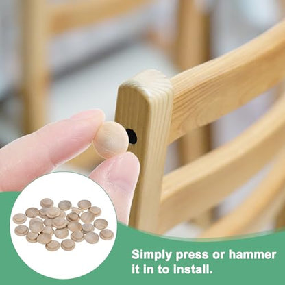 M METERXITY 25-Pack Wood Plugs 18 x 12mm Beech Button Wood Top Plugs - size: 18x12mm