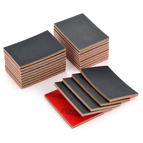 MAXMAN Sanding Sponge Set, 1200-1500 Grit Foam, Wet/Dry Sandpaper for Wood - style: 1200-1500 Grit