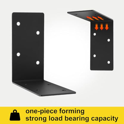 4 Pcs 6"x6"x3" L Right Angle Bracket, 3MM Heavy Duty Steel - size: L-6''X6''X3''