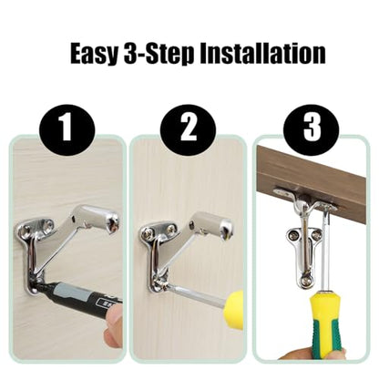 Triumph Hardware,3 Pack,3" Heavy Duty Handrail Bracket Polished Chrome,Stair Railing Bracket - color: Polished Chrome