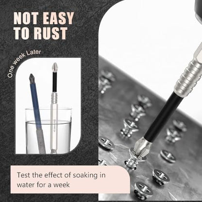 High Magnetic Screwdriver Drill Bit Set, Anti Slip Magnetic Electric Screwdriver Set for Impact Driver, Upgrade Strong Magnetic Durability Screwdriver Drill Bit Set, 25 50 65 70 90 150mm (2 Set) - size: 2 New