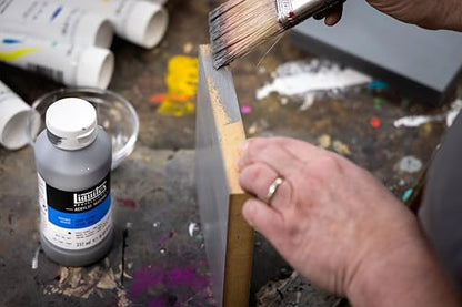 Liquitex Professional Gesso Surface Prep Medium, 237ml (8.0 oz), Gray - color: Gray, size: 8 Fl Oz (Pack of 1), style: 8-oz