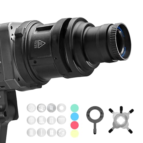 WELLMAKING S80 Bowens Mount Optical Snoot with 38° Lens for LED Lights