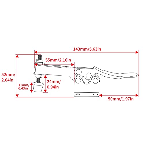 10 Pack Hold Down Toggle Clamps Woodworking,201B Clamps Hand Tool Toggle Clamp 220Lbs Holding Capacity,Antislip Quick Release Horizontal,Heavy Duty Toggle Clamp for Cam Over Clamp-SKYCY - style: A201B-10 PCS