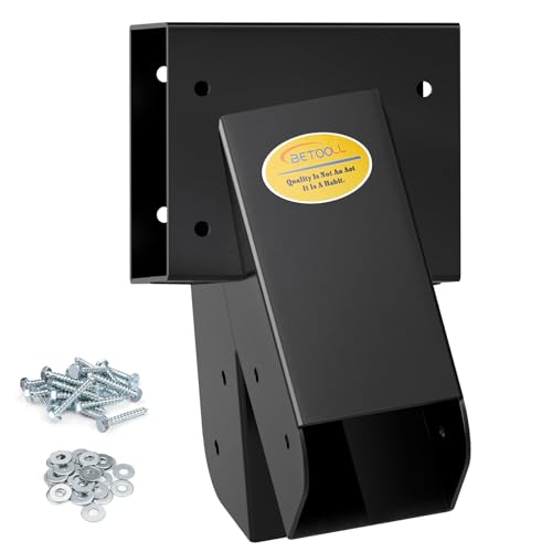 BETOOLL A-Frame 1pcs Bracket Swing Set Bracket for Heavy Duty Swing Set – Includes Mounting Hardware, Ideal for Indoor and Outdoor Playgrounds (1 Bracket-Black) - style: End Brackets(1Pcs-Black)