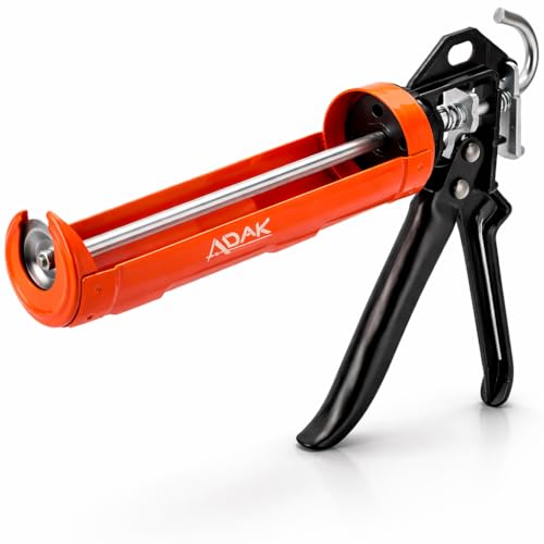 ADAK - Professional Caulking Gun, 12:1 Thrust Ratio, Caulking Gun No Drip, Hand Tool for Silicone & Sealant Application, Smooth Pressure Caulk Gun, Caulking Gun Tool