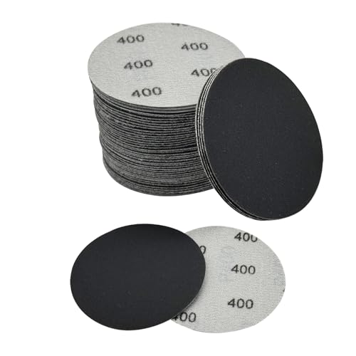 3 Inch Sanding Discs, 50pcs 400 Grit Premium Silicon Carbide Sandpaper - style: Grit 400