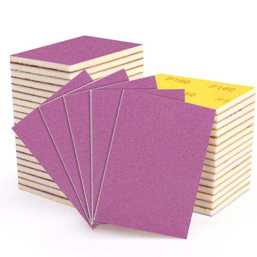 20Pcs Sanding Sponge 180 Grit Wet Dry Soft Foam Hand Sander Block - size: 20pcs 180 Grit, style: Ceramic Sand