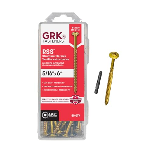 GRK Fasteners RSS™ 5/16 x 6 Rugged Structural Framing Screws, 50 PCS - size: 5/16" x 6"