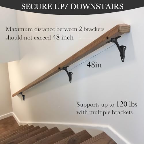 HOME MASTER HARDWARE Handrail Bracket for Stairs, Matte Black, 3 Pack - color: Matte Black, size: 3 Pack
