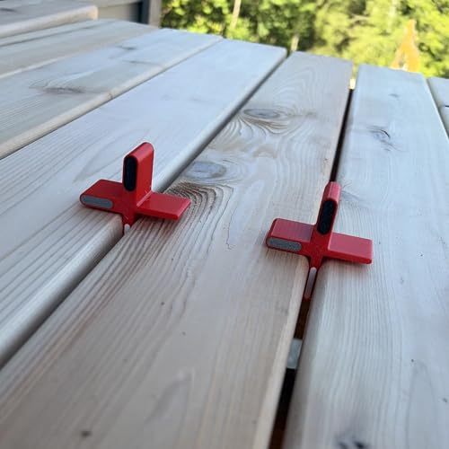 RapidGap™ Deck Board Spacer Tool Set – 10 Pack, Color-Coded Multi-Size Deck Spacers (1/8", 3/16", 1/4", 5/16"), Storage Pouch Included