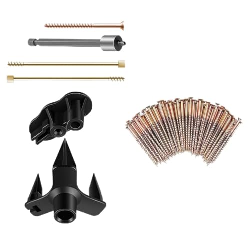 Hardwood Floor Repair Kit, Stop Moving Squeaks, Connect, Tighten Wood Floor to Joists, 5 Tools with 50 Screws, Includes Joist Finder, Easy DIY Installation