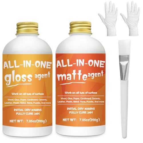 1DFAUL Crafts Sealer Gloss Matte Finish, 400ml All Purpose Craft Glue - style: A3 Gloss+Matte