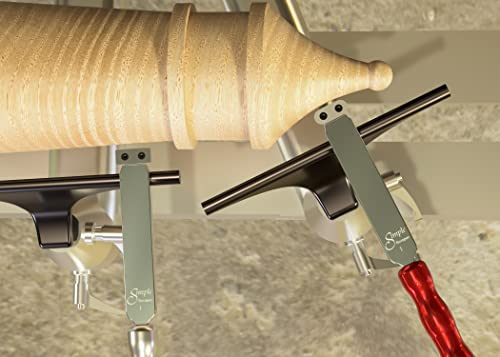 Simple Woodturning Tools Carbide Scraper I Perfect for finishing long straight lines, shaping bowl walls and creating flat bottomed bowls and boxes, USA Made (Oval Cutter/with 17" Foam Grip Handle)