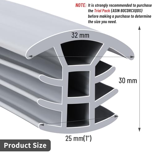 Flexible EPDM Rubber Strip (25 ft Long and 1 inch Wide) for Concrete Crack Repair and Replacement - Weather and Aging Resistant Expansion Joint Filler for Driveways and Sidewalks - size: 1", 25 ft