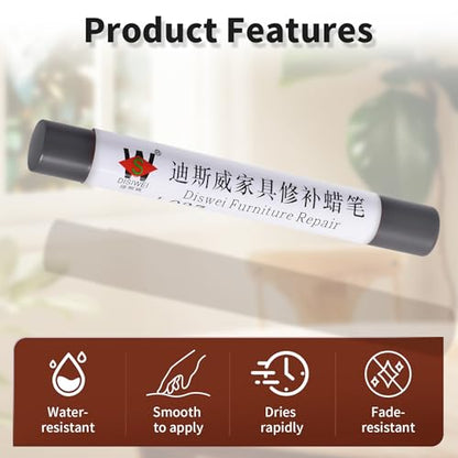 Wood Filler Sticks, Iron Gray, Scratch Repair Crayons - color: Iron Gray