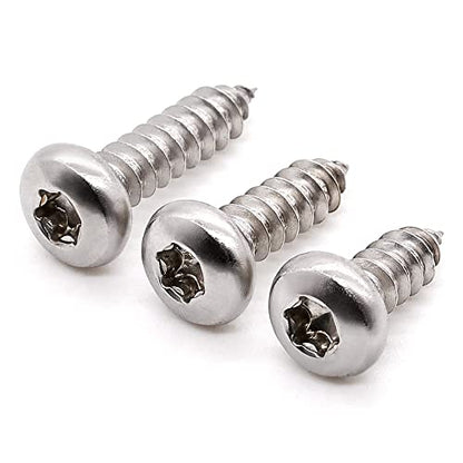 #8 x 1 Pan Torx Head Self Tapping Screws for Wood, 304 Stainless Steel 18-8, Full Thread, Torx Drive Head Sheet Metal Tek Screws, 50 pcs - size: #8 x 1"