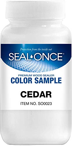 SEAL-ONCE Color Sample Semi-Transparent Wood Stain, Cedar, 4 oz - color: Cedar