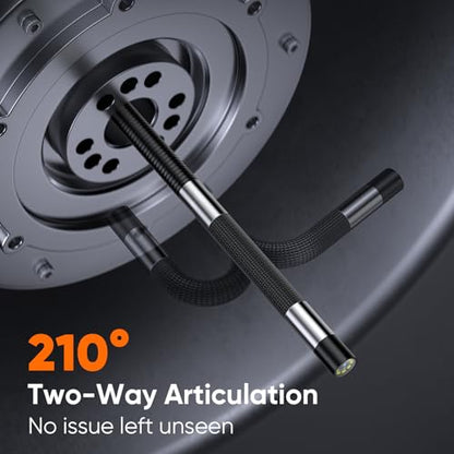 T Takmly Articulating Borescope, 1080P HD Endoscope for Inspection - color: Orange