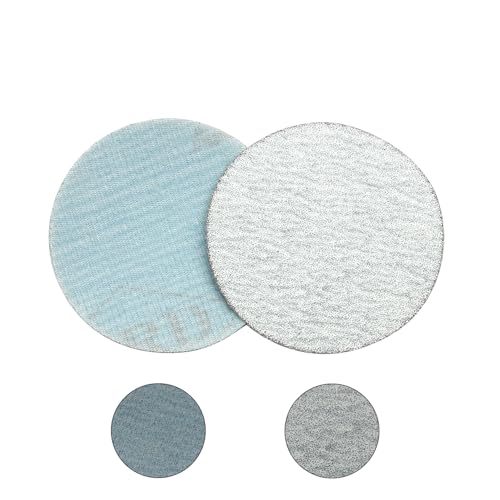 75mm Dia 3 Inch Hook and Loop Sanding Disc 150Grits Flocking Sandpaper for Random Orbit Sander Red 25pcs - size: 3 inch