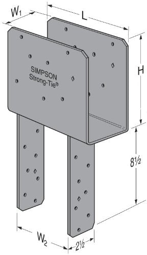 3 Pack Simpson Strong Tie ECCQ66SDS2.5 6X Beam 6X Post End Column Cap w/SDS Screws