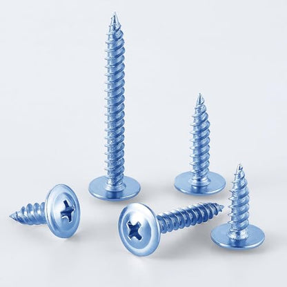 Wensilon（600 pcs）#6×1/2" Phillips Truss Head Wood Screws Galvanizing Quick Metal Self Tapping. - color: Silver, size: #6×1/2"