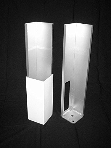 Vinyl Fence Concrete/Wood Post Mount Tower with Mounting Kit (5"x5"48" (2 Pack)) - color: Two Pack, size: 5"x5"x48"
