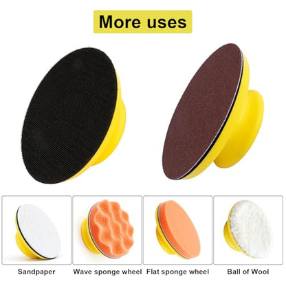 4Pcs Hook and Loop Sanding Block Included 1 Cleaning Brush 5 Inch Round and Mouse Sanding Block Meant for Wood Furniture Restoration Home Arts and Crafts - color: 4 Pcs Round & Mouse-shaped