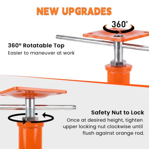 4 Pack House Floor Jacks, 16"-21" Height Range, 11023 LBS Max Load - size: 16"-21"
