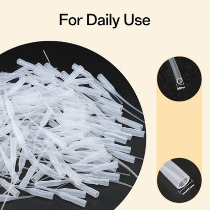 200pcs Glue Tips Plastic Glue Bottle Tips Glue Extender Precision Applicator for Hobby, Crafting, Lab Dispensing,Adhesive Dispensers