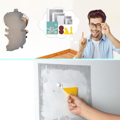 16Pcs Drywall Repair Kit, 2/4/6/8in Self-Adhesive Drywall Patch Kit - size: 16Pcs