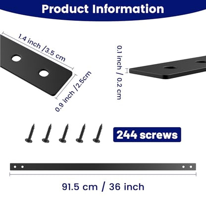 Akenow 61 Pack 36" X1 Deck Balusters,Flat Straight Baluster with Screws - size: 36Inch