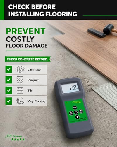 Concrete Moisture Meter CME-822 – Non-Destructive Digital Moisture Meter for Concrete Floors, Slabs & Walls, Surface Moisture Tester