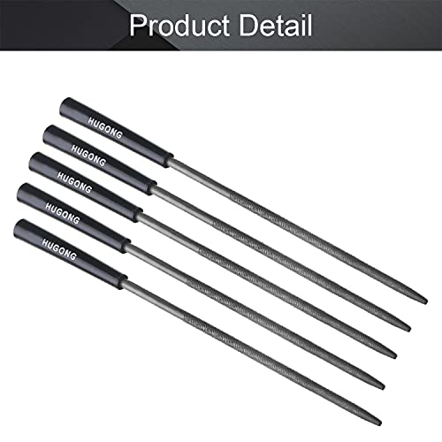 Utoolmart Jewelers Tool Plastic Handle Round Needle Files 10Pcs (5pcs, 140mm) - size: 5pcs, 140mm
