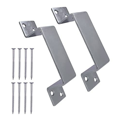 2 Pack Heavy Duty 2x4 Door Barricade Brackets |1 Pair Closed Bar Holder with Screws| 2.5” Wide Closed Barricade Bracket for 2 by 4 Board (2)