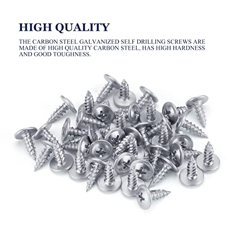 LONTAN 100 Pack #8 x 1/2" Phillips Truss Head Screws