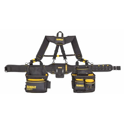 DEWALT Professional Tool Belt Organizer With Suspenders and 25 Pockets, Heavy Duty Construction (DWST540602) - size: One Size, style: Tool Rig w/Suspenders
