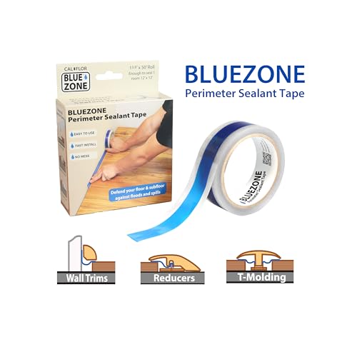 CalFlor BlueZone Perimeter Sealant Tape TA82350 x12 Rolls, for Installing Laminate, Vinyl & Hybrid Flooring Where an exspansion Space, Gap or Edge occurs. Contractor Pack (12)