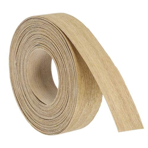 uxcell 1 Inch x 25ft Wood Veneer Edge Banding, Pre-Glued Flexible Ash Edging Strips, Iron on with Hot Melt Adhesive Wood Tape for Cabinet Repair and Furniture Restoration - size: 1 Inch x 25ft