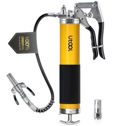 UTOOL 8000 PSI Heavy Duty Pistol Grip Grease Gun Kit, 14 oz Capacity - size: 4PCS