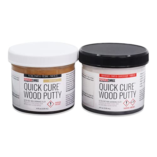 SYSTEMTHREE Quick Cure Putty, Red Oak, 8-oz Kit - color: Red Oak, size: 1 Count (Pack of 1)