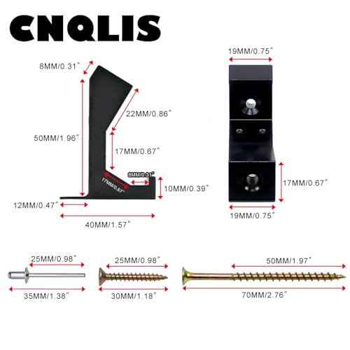CNQLIS Squeaky Floor Repair Kit – with Holes, 12Pcs, Black, 5/8"+ Subfloor - color: Black